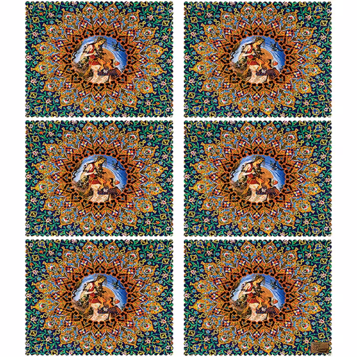 زیر بشقابی مستطیلی پارچه مخمل سایز 35 در 40 مدل U3-416 شرکت رنس