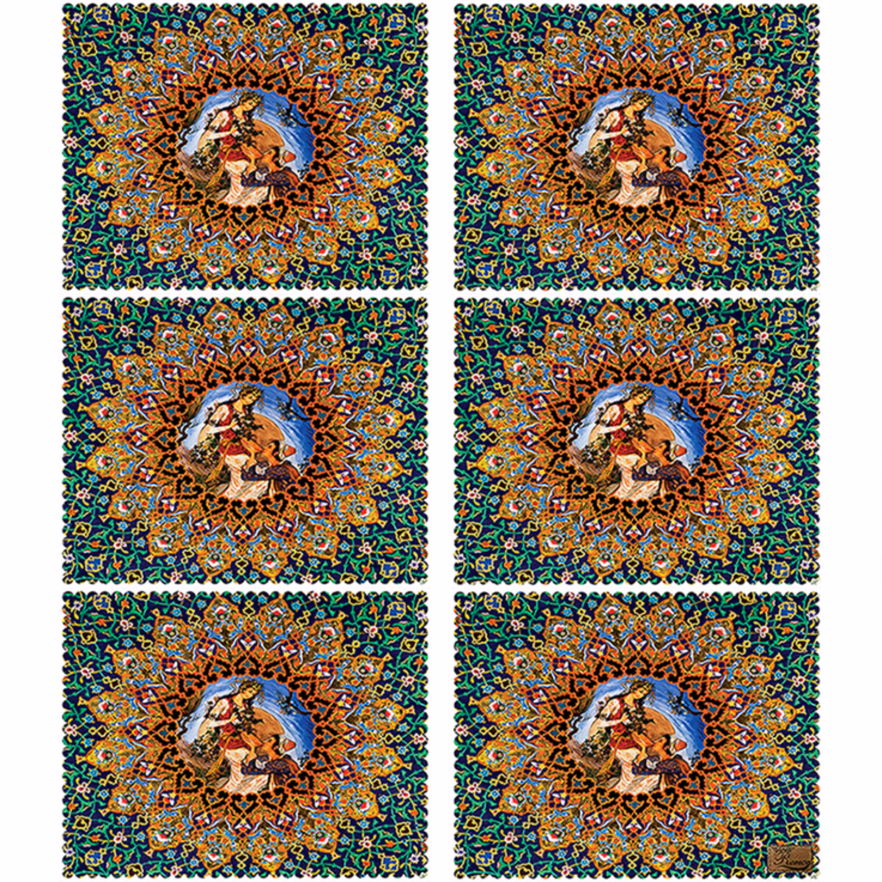 زیر بشقابی مستطیلی پارچه مخمل سایز 35 در 40 مدل U3-416 شرکت رنس