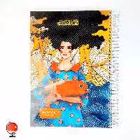 دفتر مشق 160 برگ سیمی طرح ماهی قرمز جلد طلقی آونگ