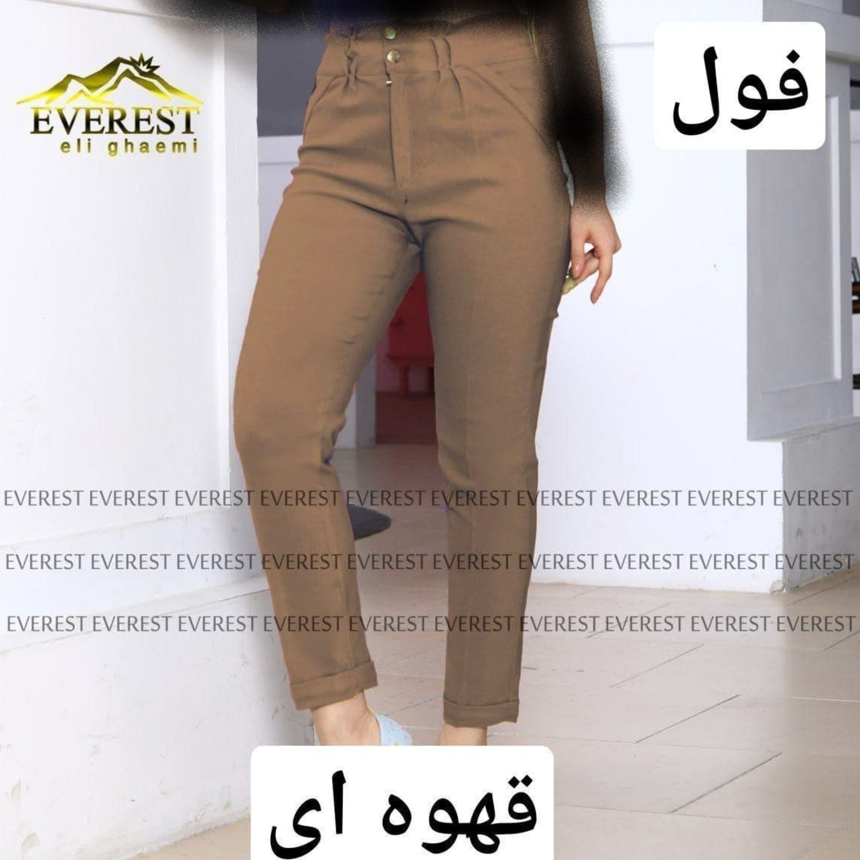 شلوار دمپا پاکتی مام فیت پشت کمر کش زیپ خور و دکمه خور جنس مرغوب کتان کش پ
