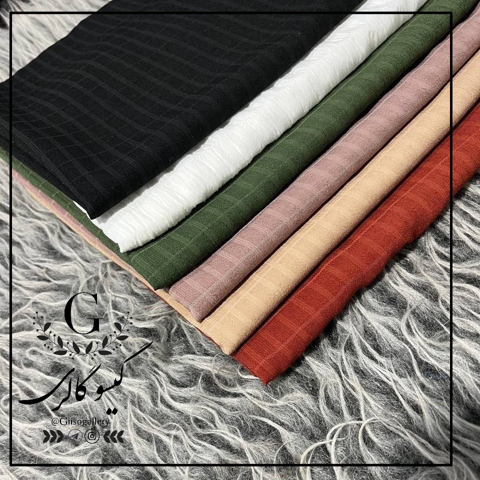 (ارسال رایگان ) شال پارچه جاذبه برجسته منگولدار خوش ایست  