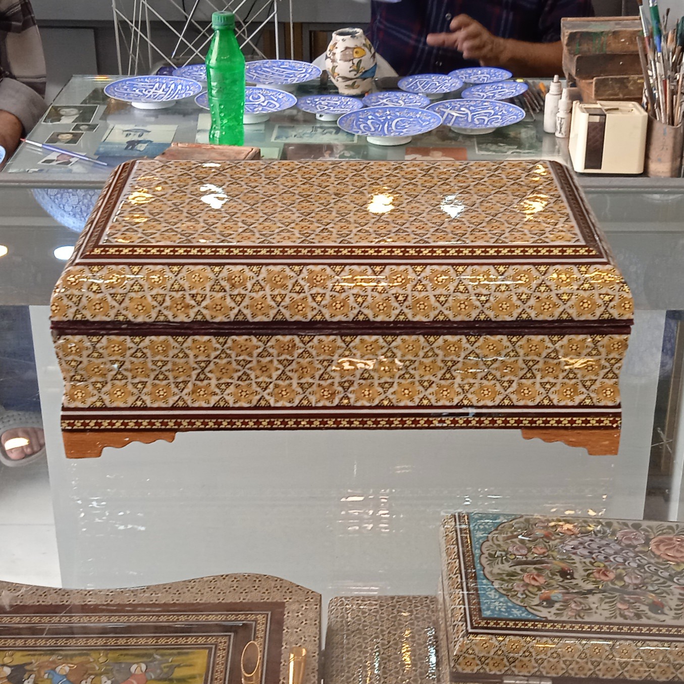 جعبه جا جواهری تمام خاتم 