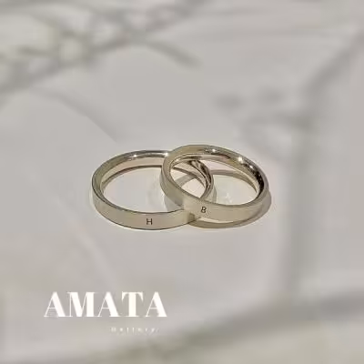 حلقه ست استیل با حک حرف اول اسم