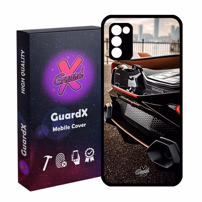 کاور گارد ایکس طرح لامبورگینی مدل Glass10492 مناسب برای گوشی موبایل سامسونگ Galaxy A03S/A02S/M02S/F02S