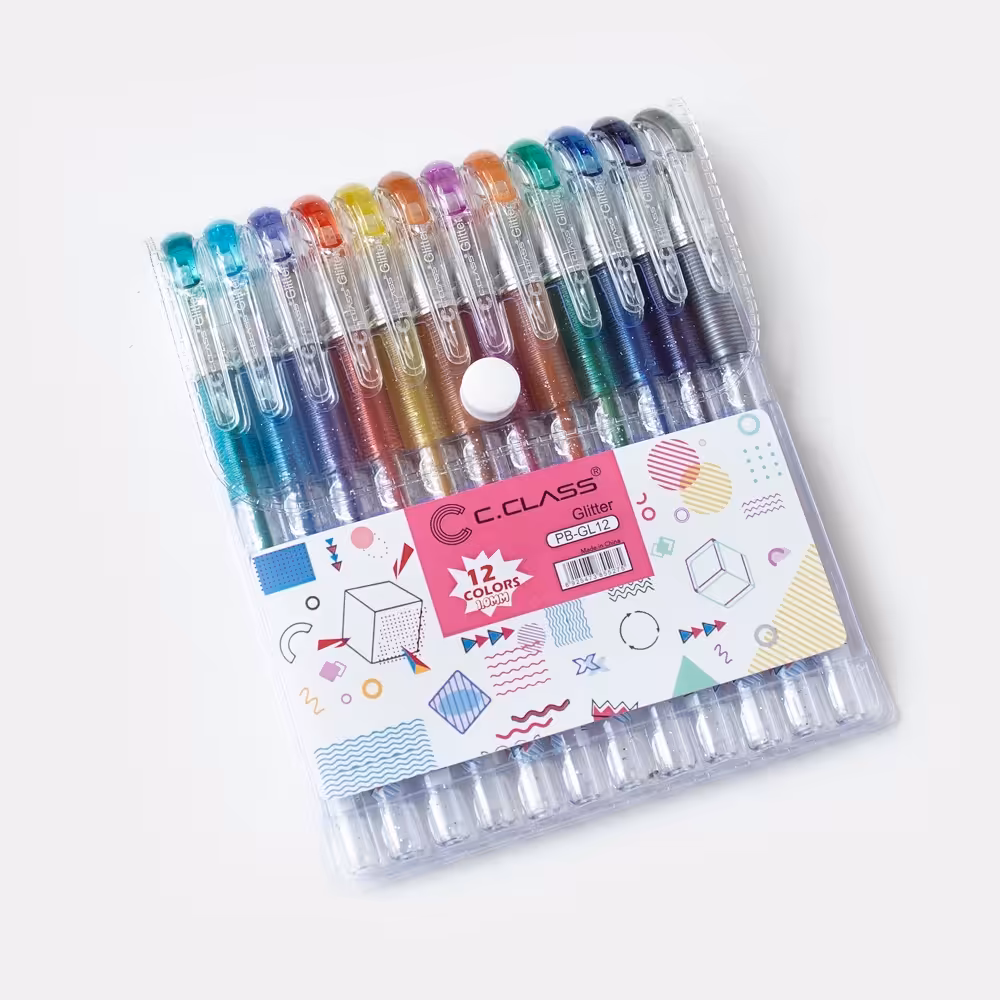روان نویس سی.کلاس مدل Glitter بسته 12 عددی