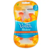 تیغ اصلاح ونوس مدل Riviera ژیلت (Gillette) | حاوی دو تیغ یکبار مصرف برای خانم‌ها