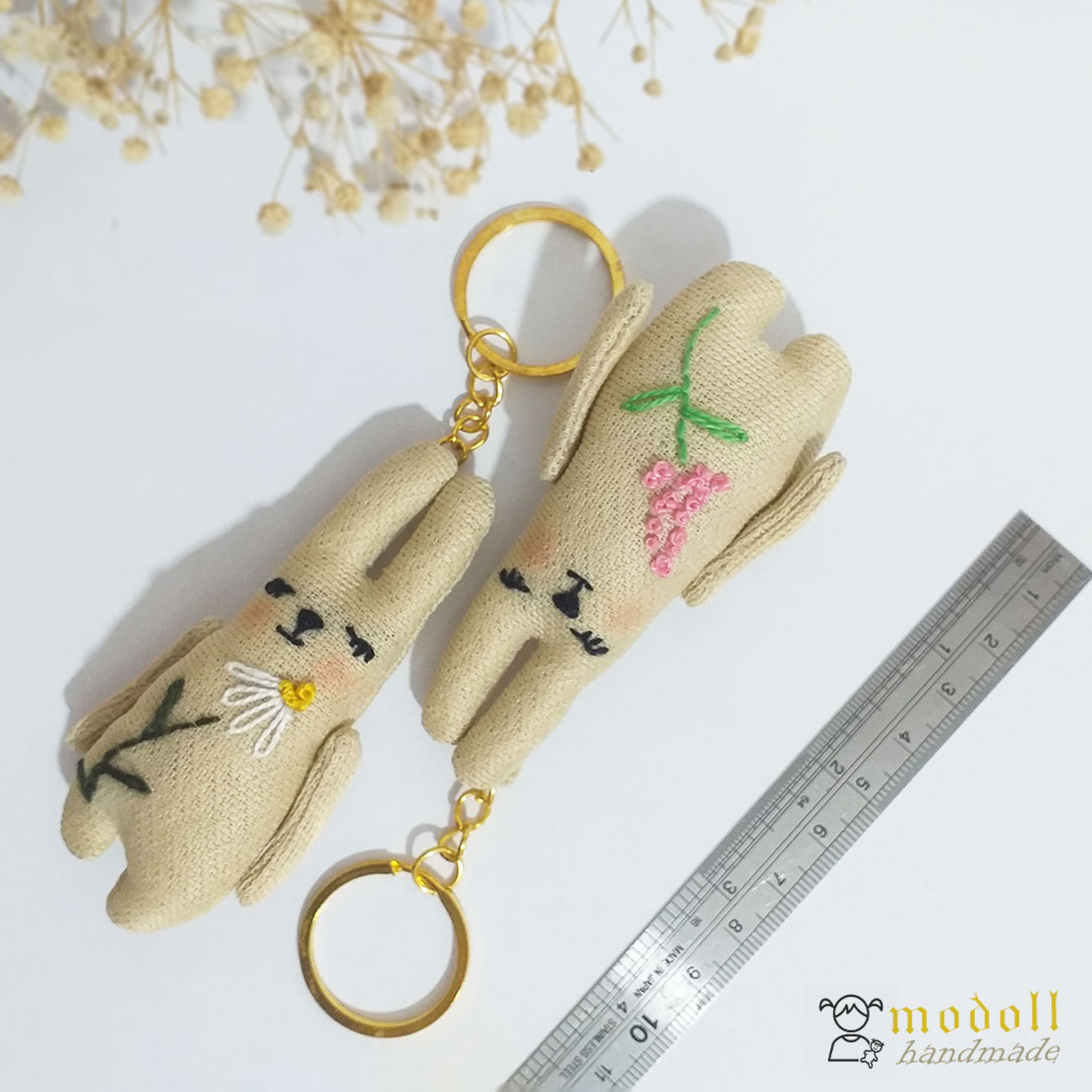 جاکلیدی مدل خرگوش گلدوزی شده دارای دست متحرک کد02