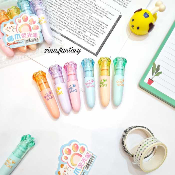 ماژیک هایلایتر پنجه کریستالی 6 رنگه 