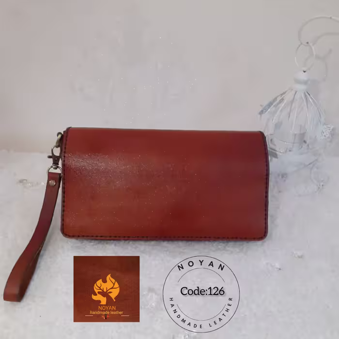 کیف مدارک مردانه چرم طبیعی گاوی دستدوز کد 126