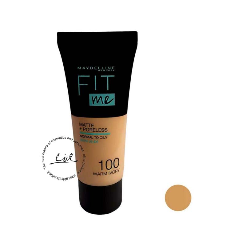 میبلین کرم پودر مدل Fit Me شماره 100