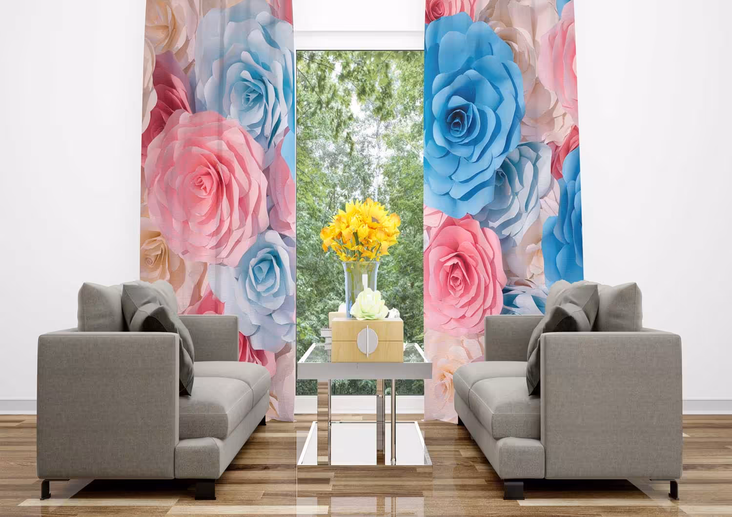 پرده تصویری رزآبی