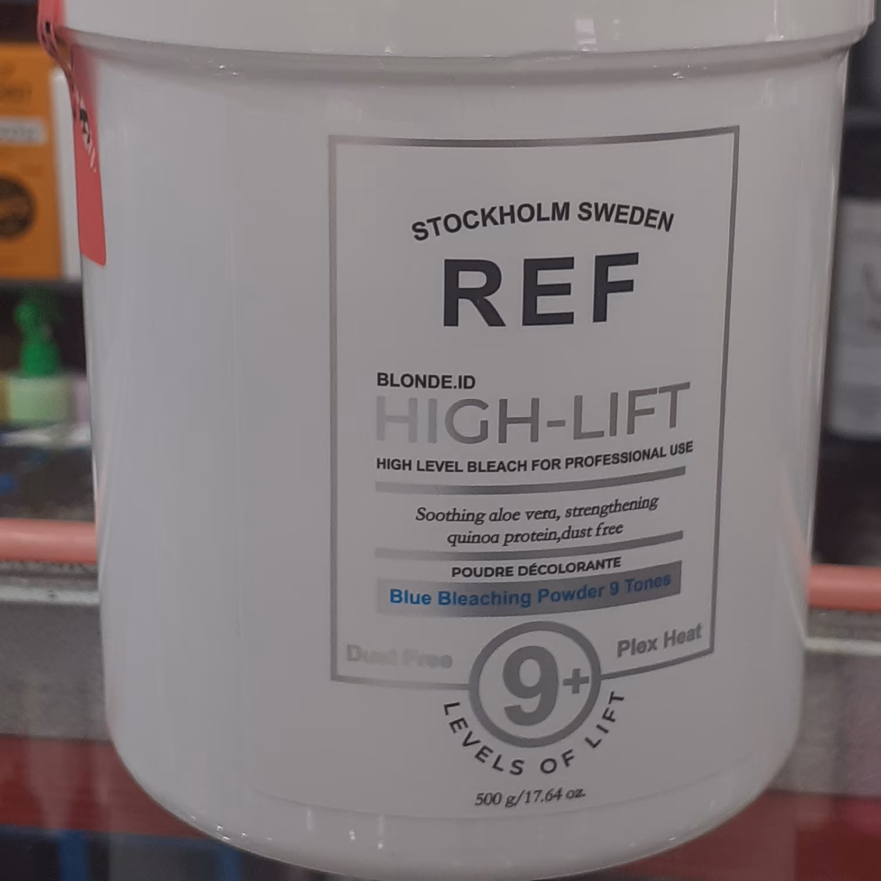 رف پودر دکلره رف REF آبی محصول سوئد با حجم 500 میل