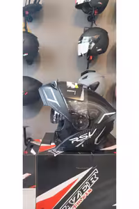 کلاه کاسکت موتورسیکلت مشکی FARZE FR 965 فک سبز خاکستری باز ATK