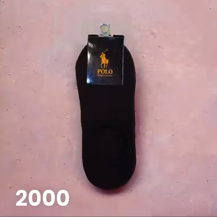 جوراب کالج اسپرت (سیاه با طوق مشکی ) کد 2000