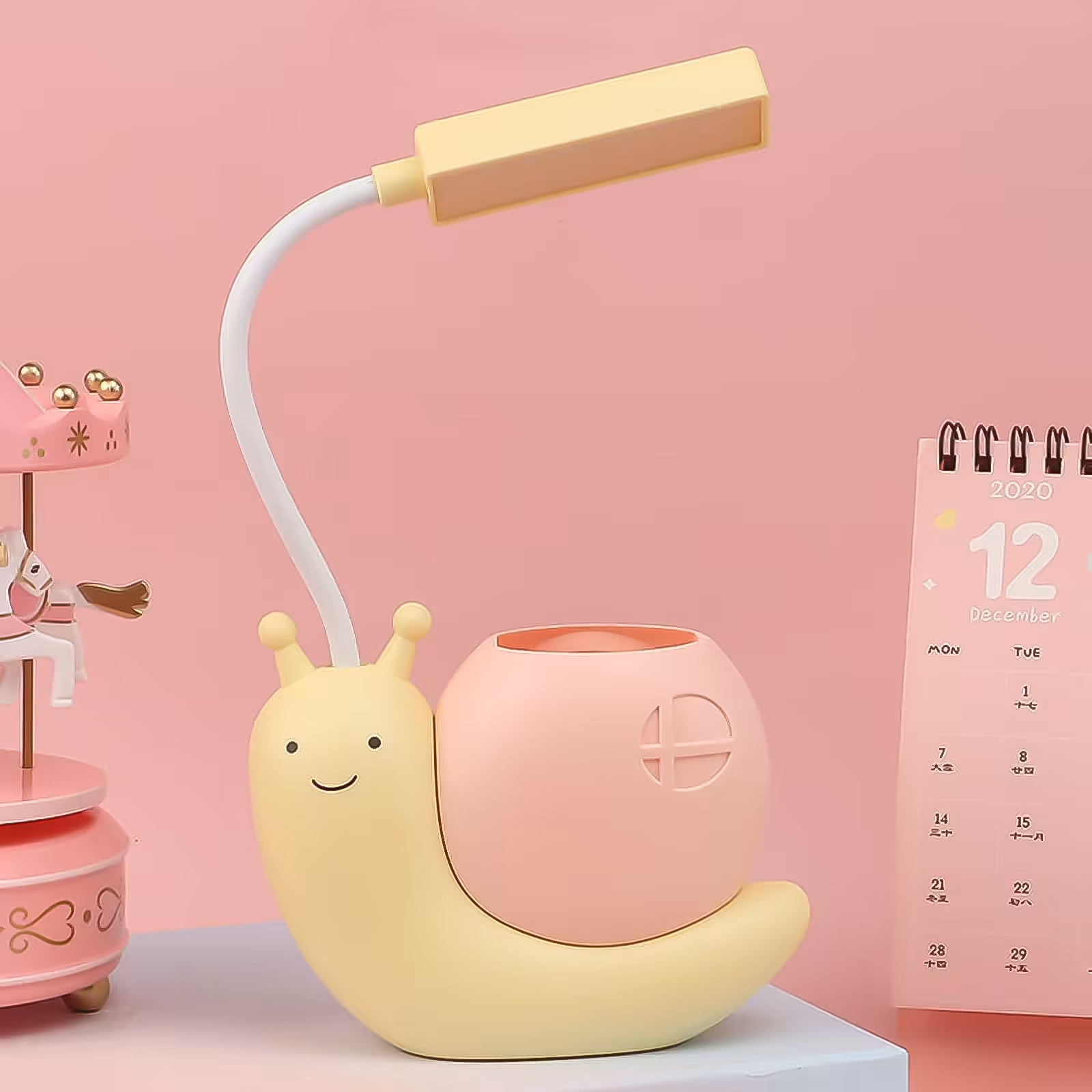 چراغ مطالعه جاقلمی دار طرح حلزون با کلبه