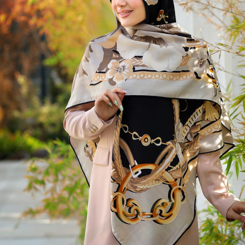 روسری کشمیر مارک دار 4 کد 374