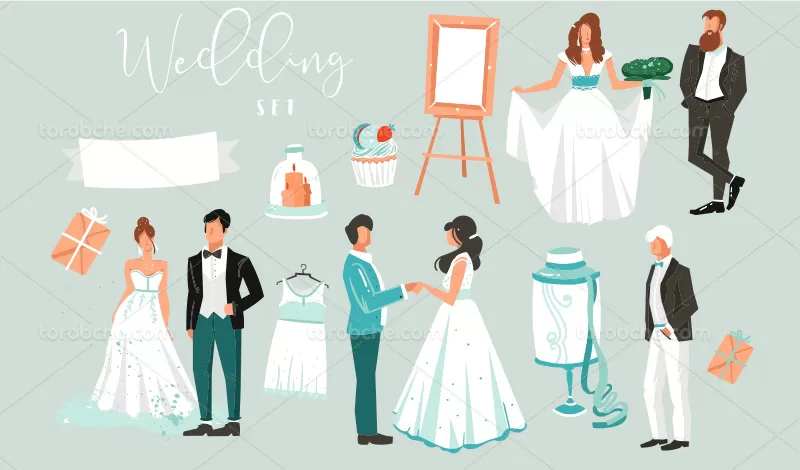 وکتور ازدواج | گرافیک با طعم تربچه