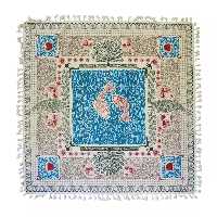 00103002-سفره پارچه ای 4نفره بانوی آب پارچه متقال80در80 سانت