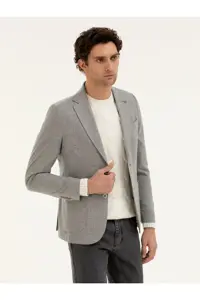 کت خاکستری مردانه ژاکت SLIM FIT اورجینال کاشارل Cacharel