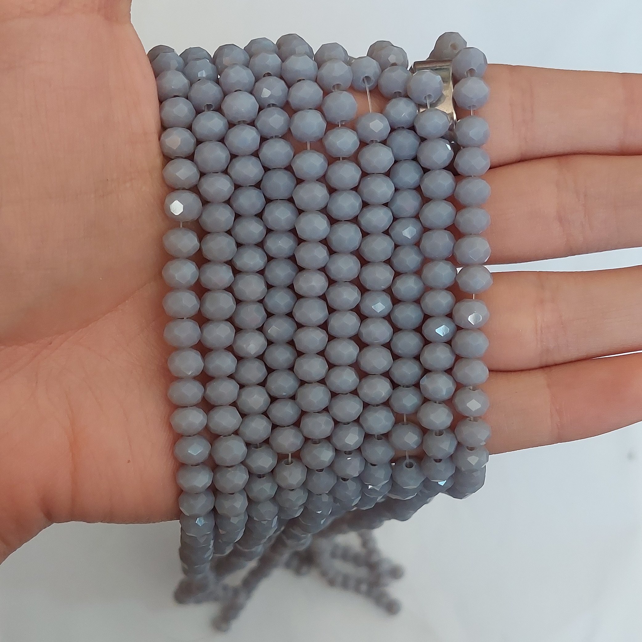 کریستال سنگی سایز6طوسی رنگ(95دونه)