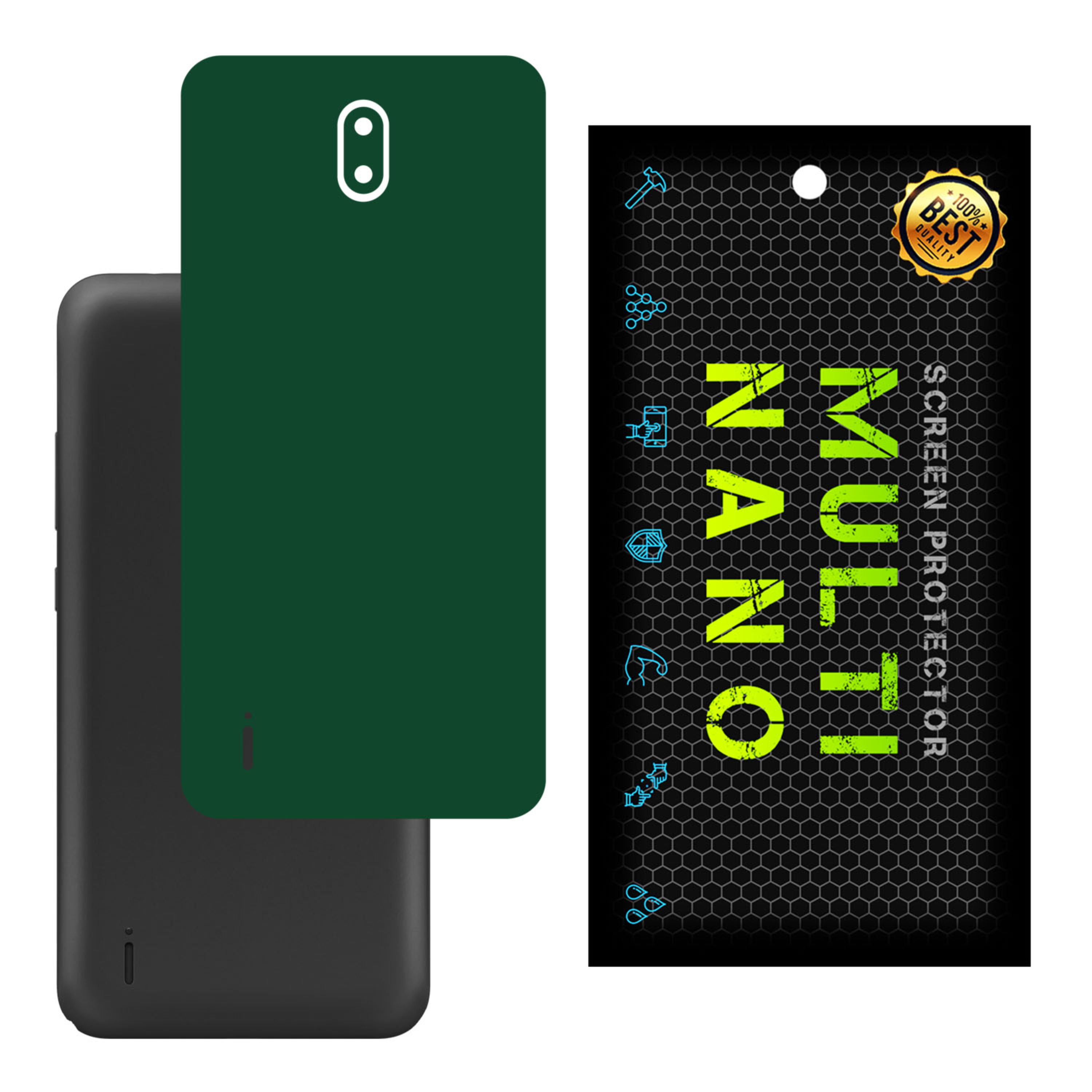 برچسب پوششی MultiNano مدل X-F1M-Green برای پشت موبایل نوکیا   C2