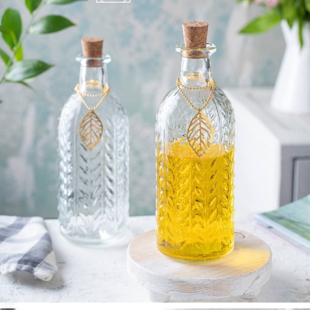 بطری شیشه ای طرح گندم