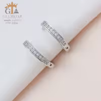 گوشواره حلقه ای نقره سبک وزن برند GTA SILVER کد 25036