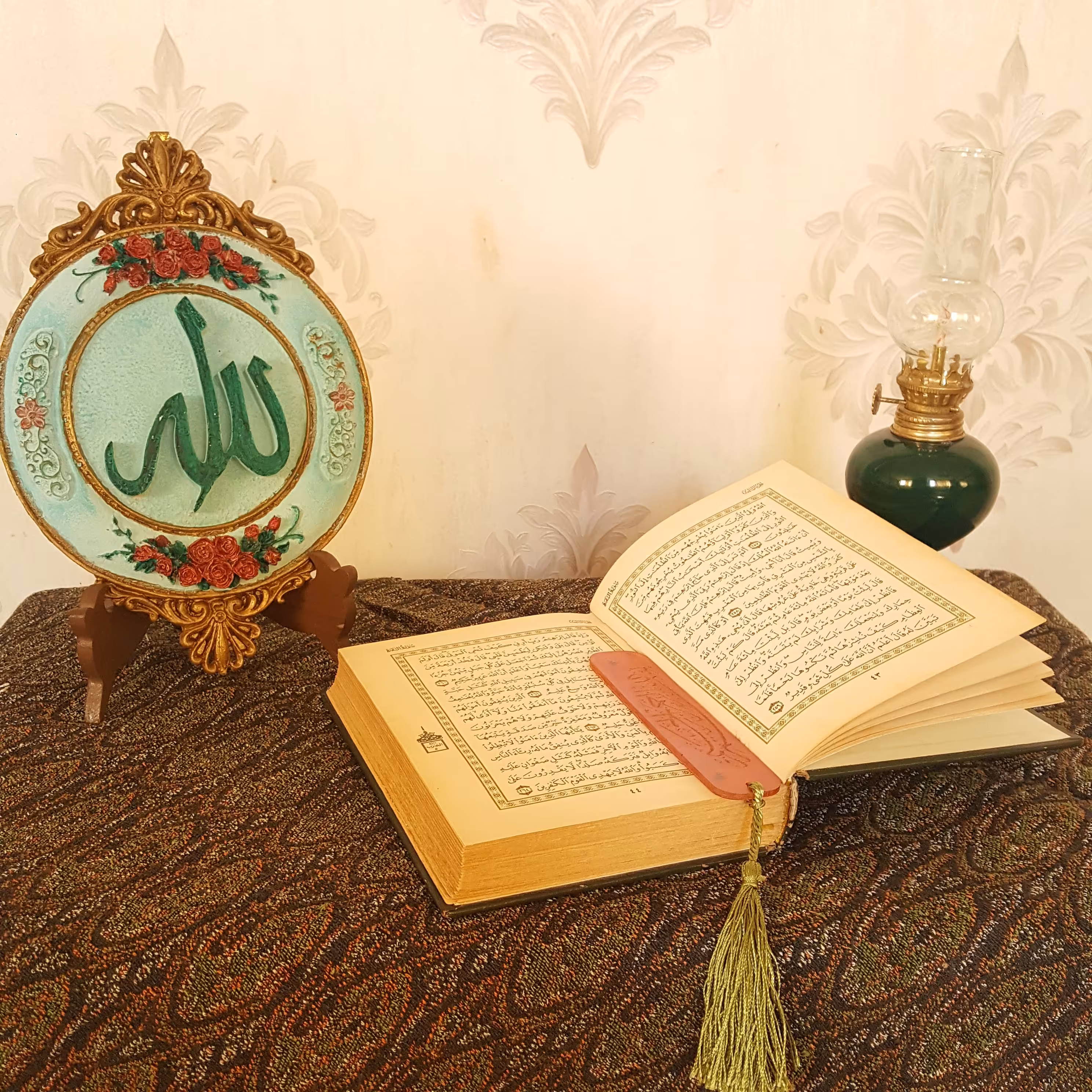 تابلو پتینه دیواری اسم الله از جنس پلی استر 