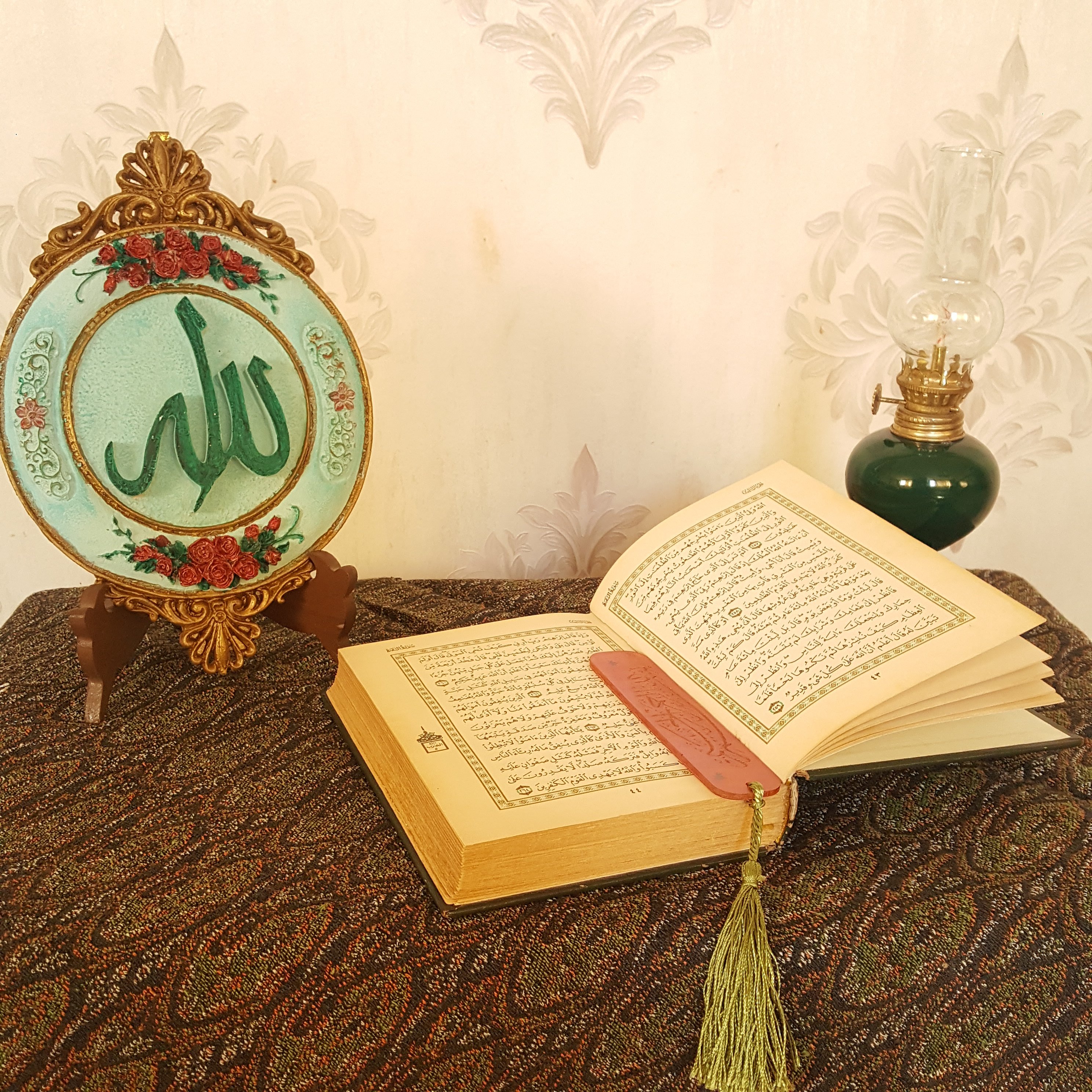 تابلو پتینه دیواری اسم الله از جنس پلی استر 