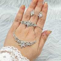 سرویس میکرو زنجیری نقره 925 روکش اب طلا