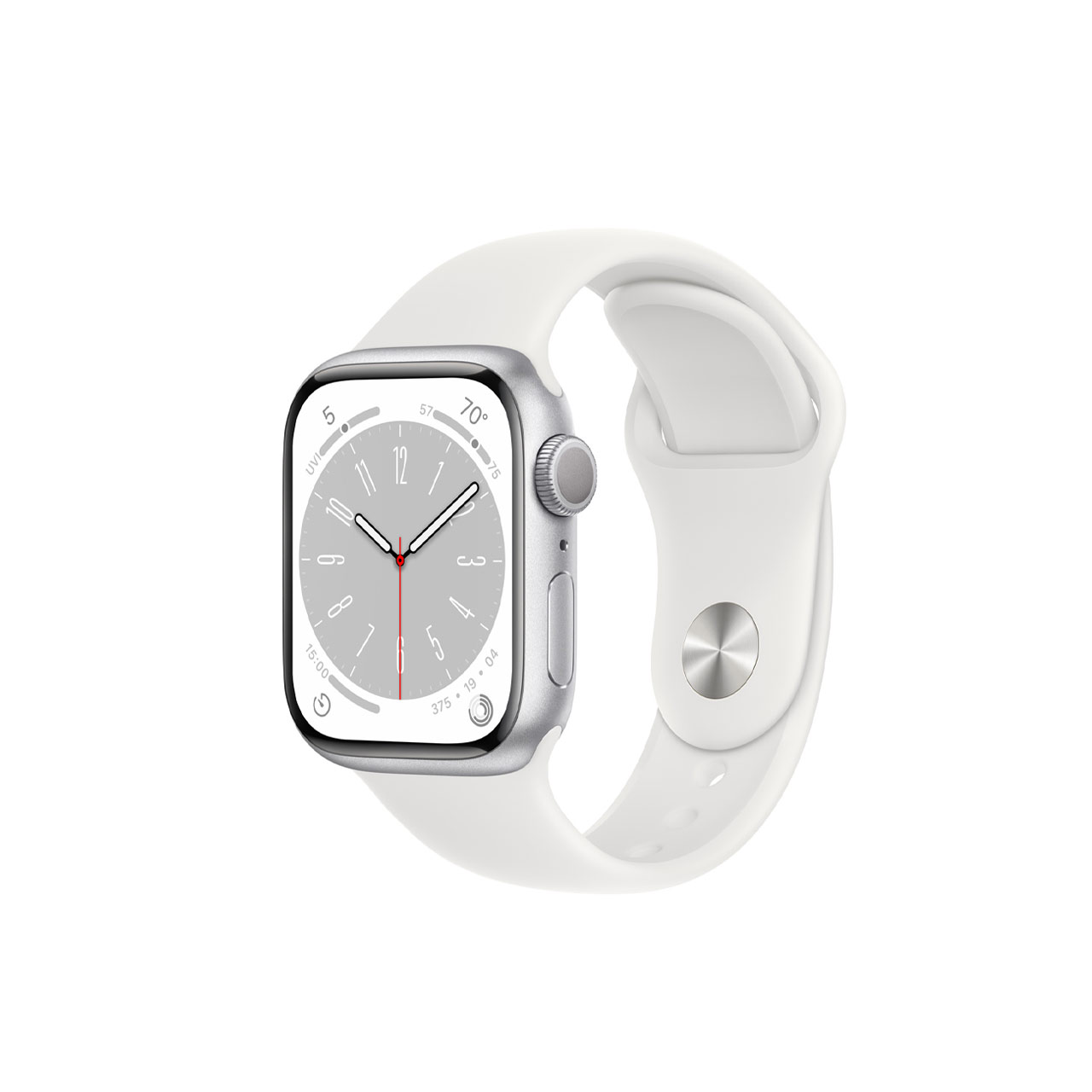 ساعت هوشمند اپل واچ سری 8 مدل Silver Aluminum Case White Sport Band-41MM-M/L