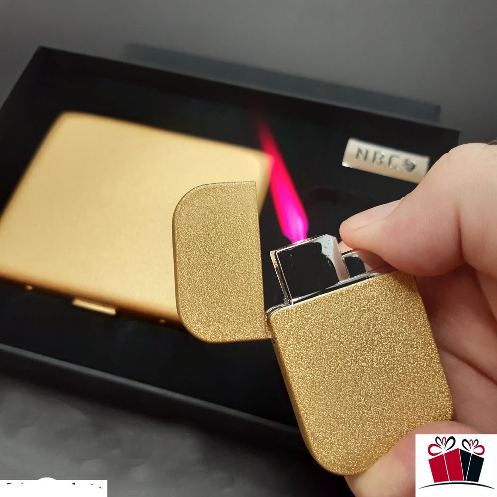  ست هدیه جاسیگاری و فندک طلایی مدل SS3