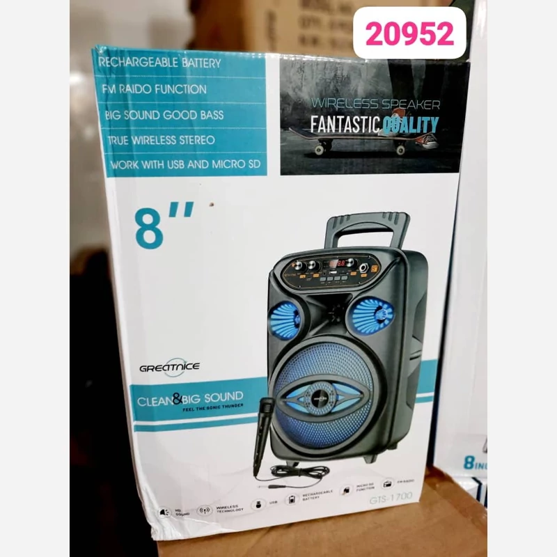 اسپیکر بلوتوثی میکروفون دار GTS 1700(20952) لطفا قبل ازثبت موجودی وقیمت بگیرید