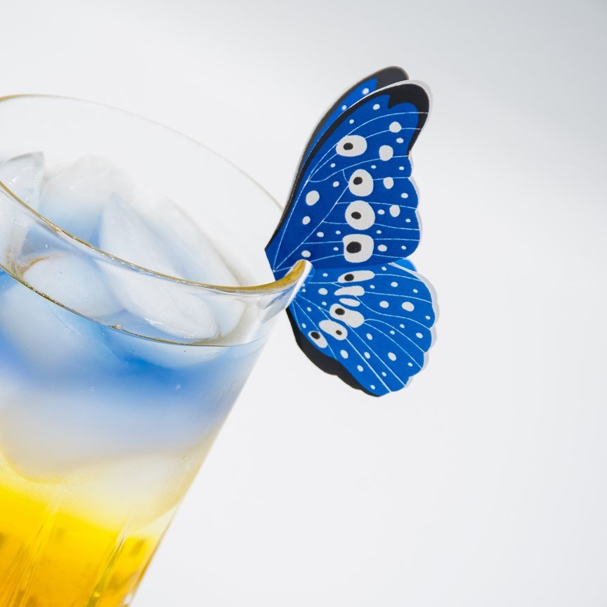 پروانه تزیینی لیوان، پروانه تزیینی تی بگ، مدل چشم نذری، 20 عددی