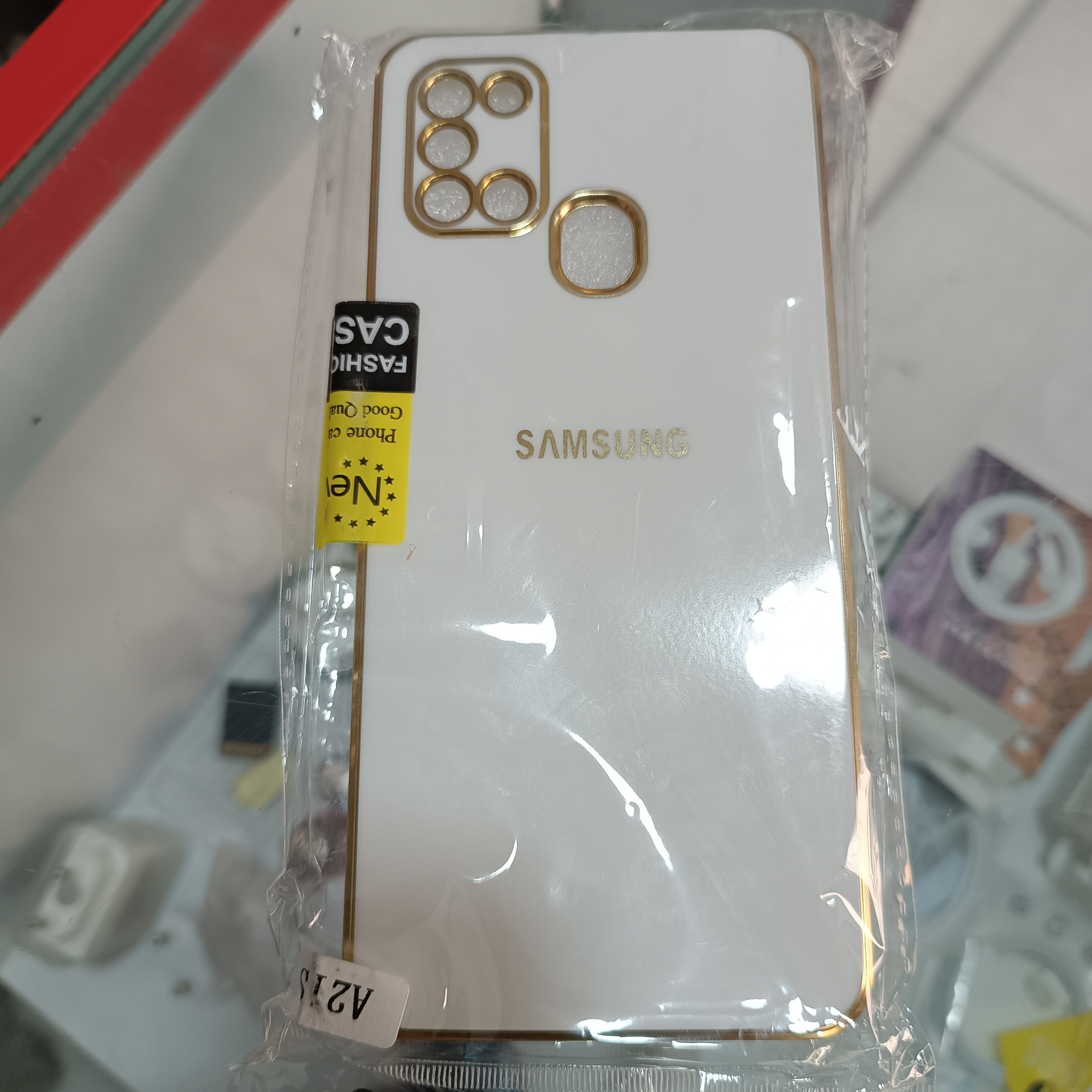 قاب گوشی سامسونگ A21s  دور طلایی 