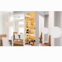 آینه دکوراتیو مولتی استایل،طرح کیوبیک، در دو رنگ طلایی و نقره ای، ابعاد هر تایل 30 در 30،ابعاد کلی30در 120