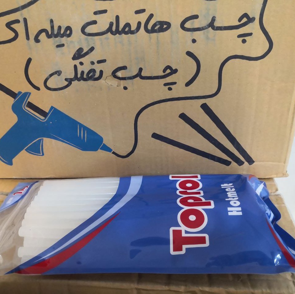 چسب حرارتی میله ای (تفنگی) ضخیم برند تاپ رول بسته 1 کیلویی 