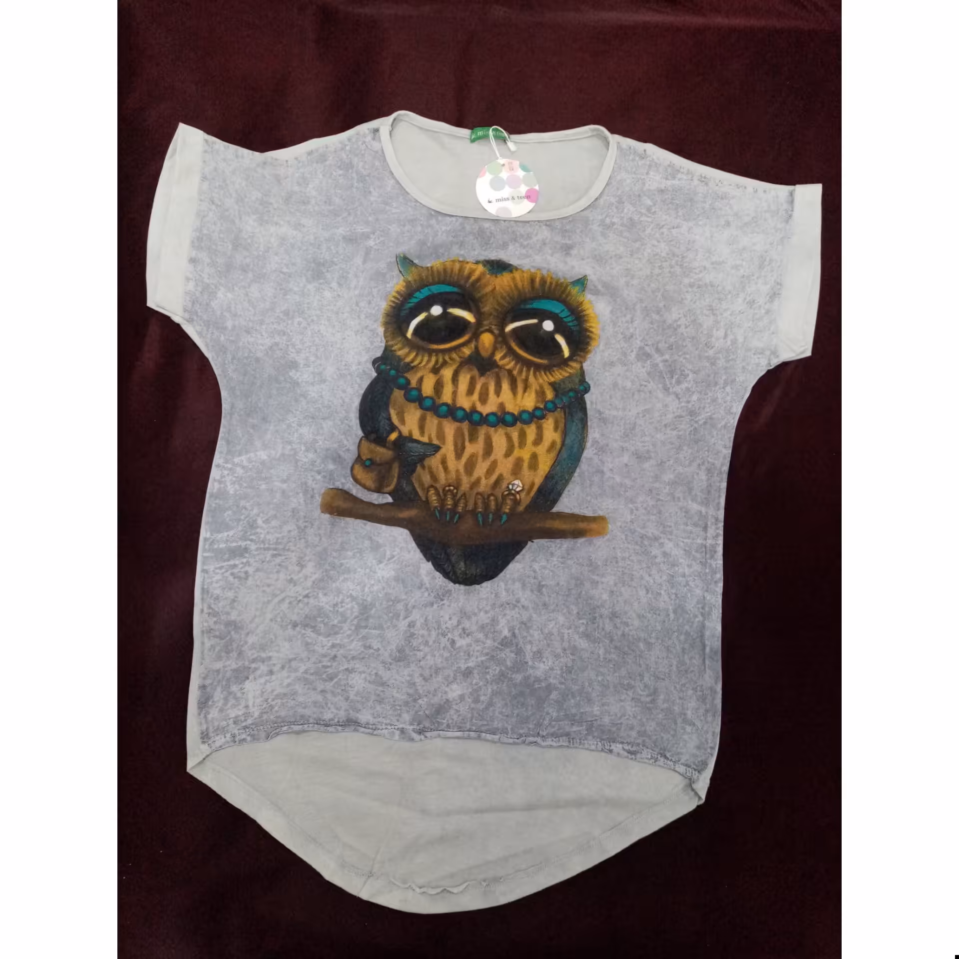 تیشرت نخی جغدی کد 2