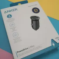 شارژر فندکی انکر ANKER فست شارژ  دو پورت گارانتی تعویض خدمات طلایی ایستا بدنه آلومینیومی 