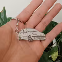 جاسوئیچی ماشین 206 طرح سفارشی مشتری- حک پلاک- استیل درجه یک- رنگ ثابت - یراق درجه یک- بدون حساسیت