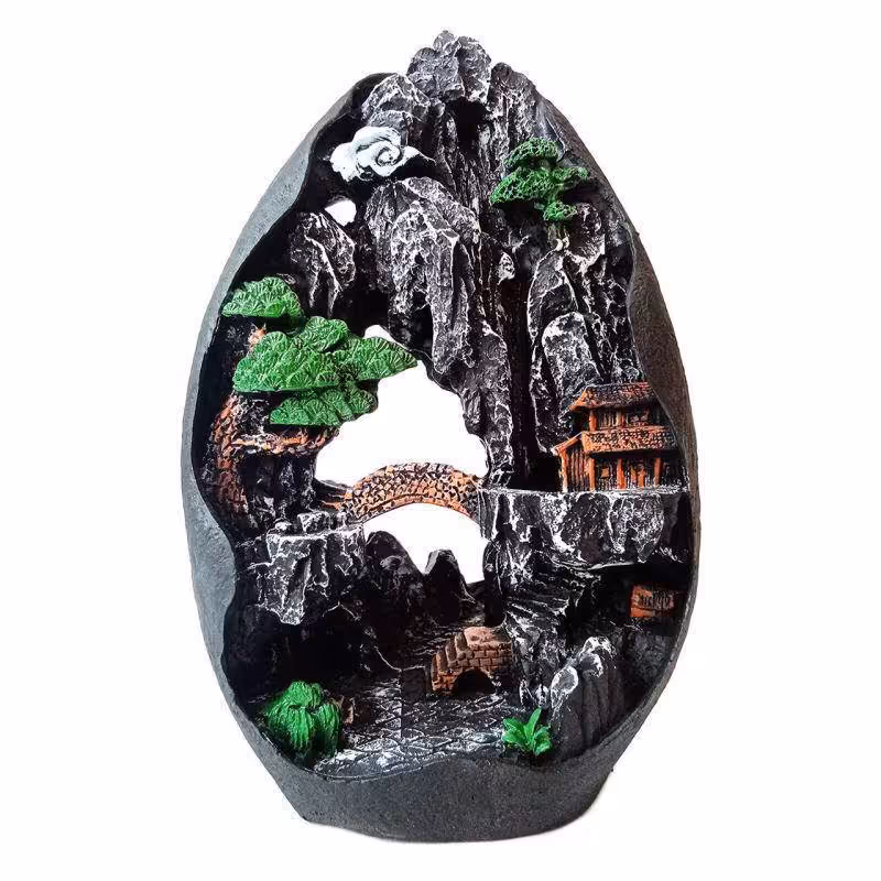 جاعودی آبشاری صخره بزرگ سه بعدی تخم مرغی پلی استری رزین