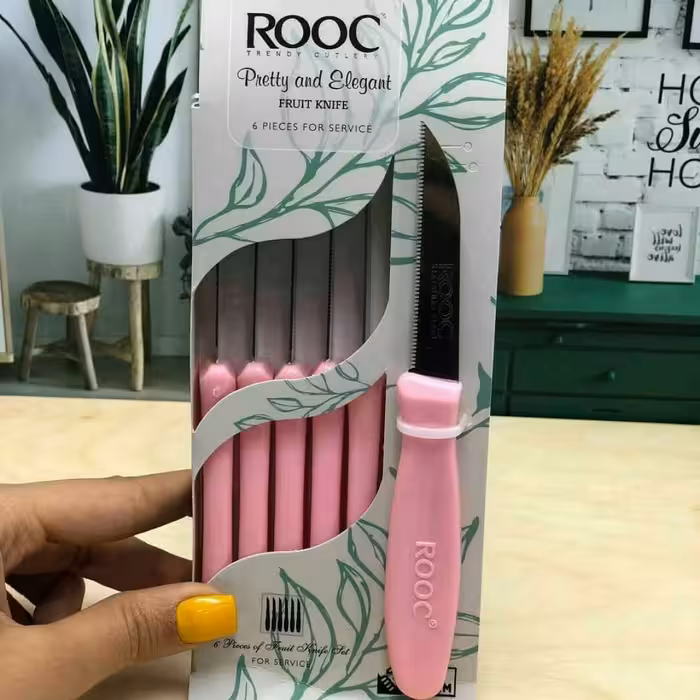 چاقو 6عددی روک ROOC کارد میوه خوری روک کاملا تیز و خوشدست در پلاسکو دهقان