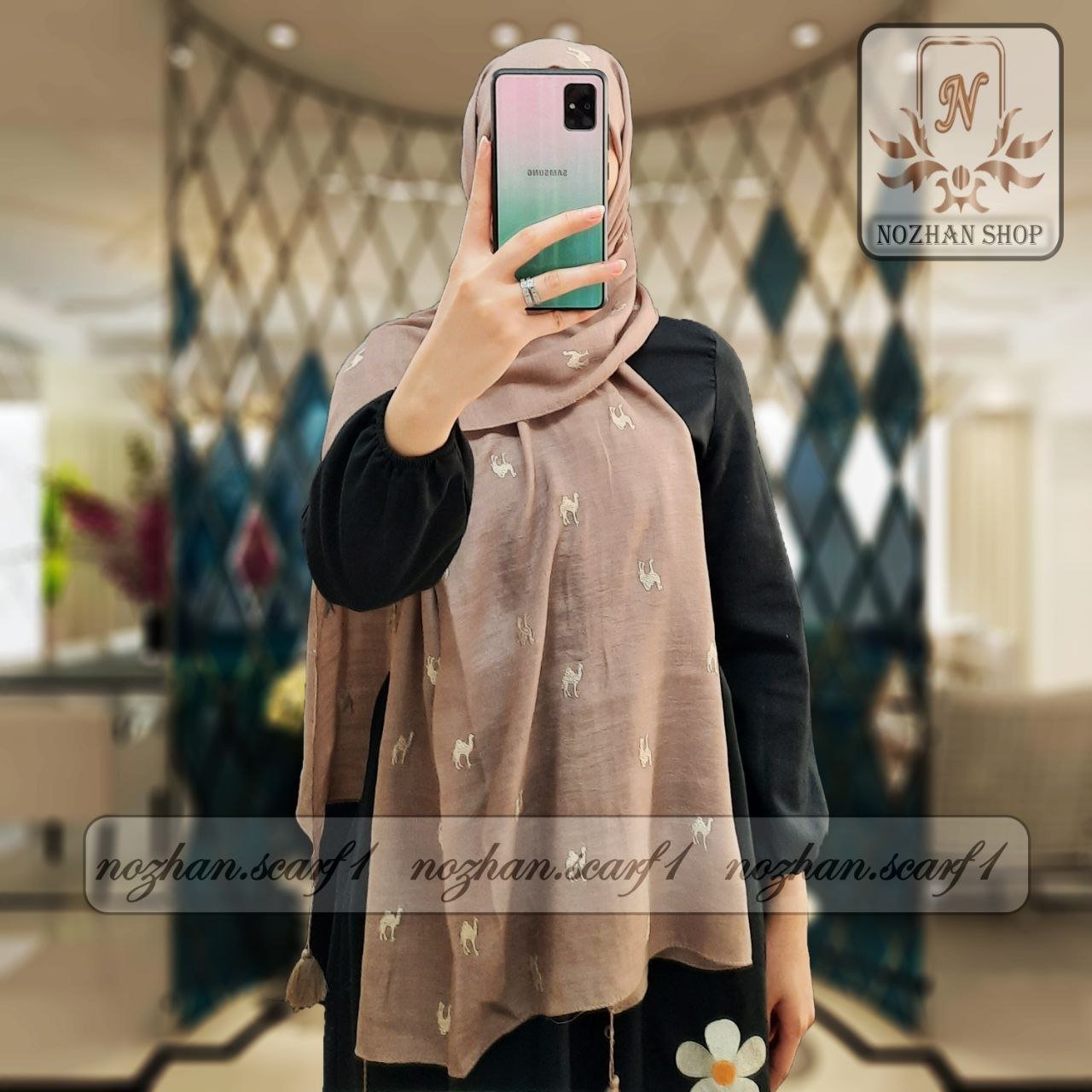 شال ترند جذاب طرح شتر کد(259c)