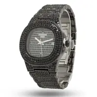 ساعت زنانه و مردانه پتک فیلیپ فول نگین- درخشان- رنگ مشکی صفحه بزرگ PATEK PHILIPPE