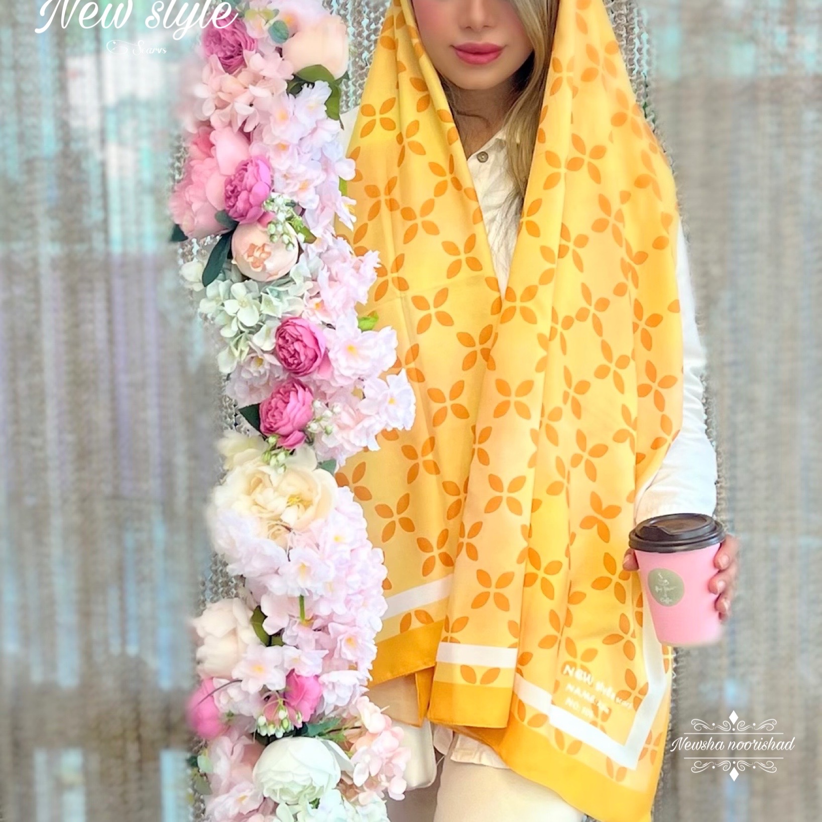 شال نخی چهارفصل طرح دارنیو استایل اسکارفز