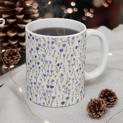 ماگ طرح شقایق آبی