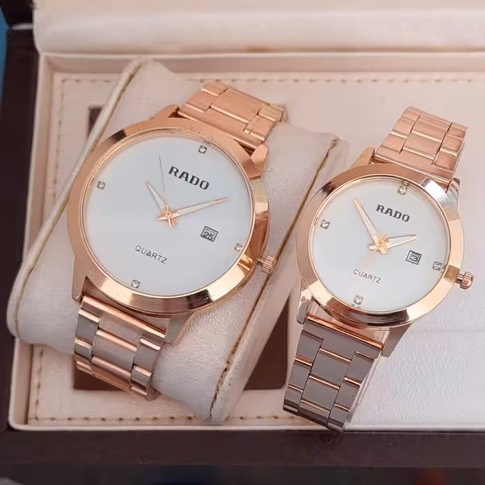 ست ساعت رادو بندقفلی رزگلد،فقط تک مردانه موجوده