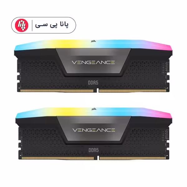 حافظه رم دسکتاپ کورسیر مدل CORSAIR Vengeance RGB 64GB DDR5 5600Mhz Dual