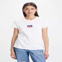 تی شرت سفید زنانه لوگوی مینی المپیک کامل Levi&#039;s