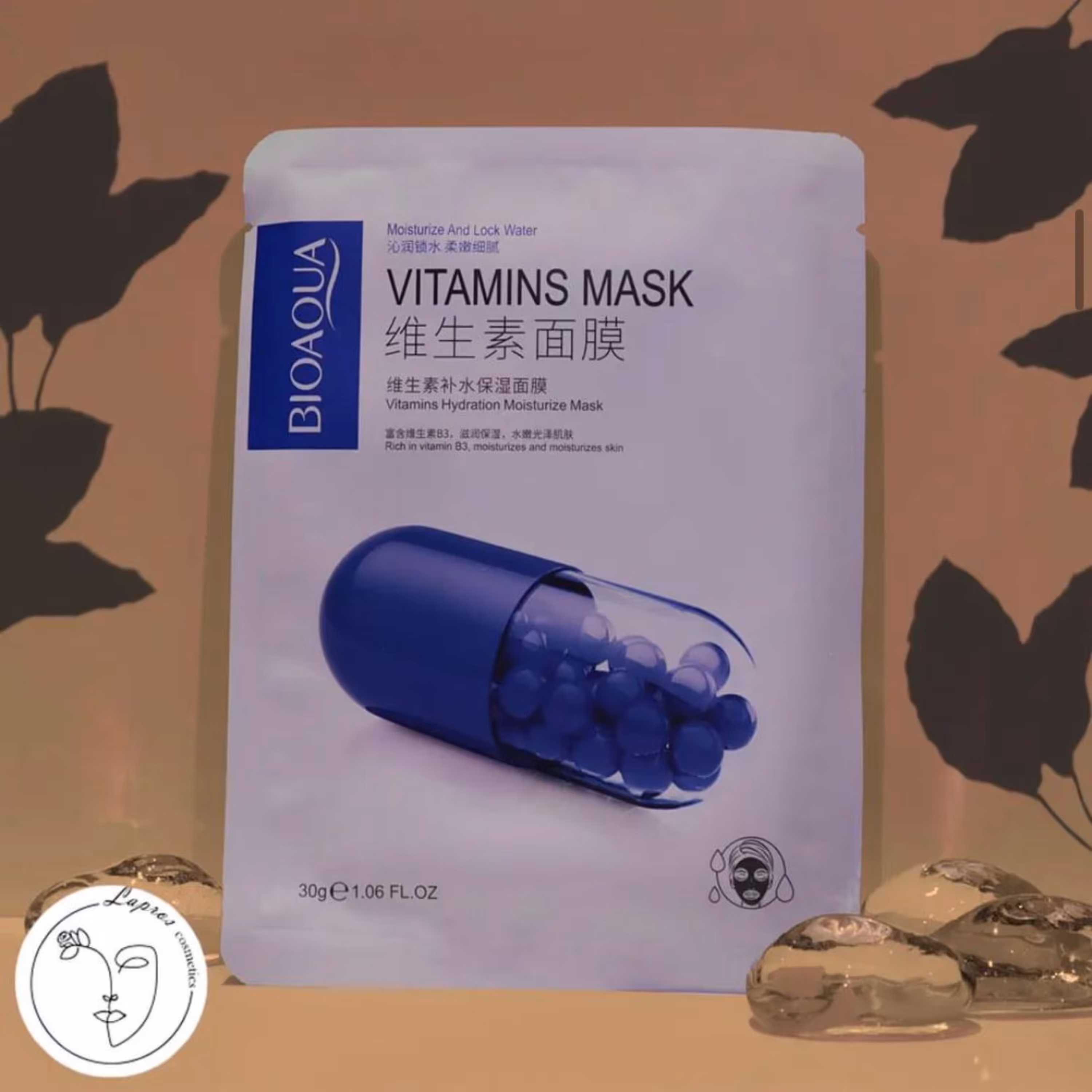 ماسک ورقه ایی بیوآکوا کپسول ویتامین B